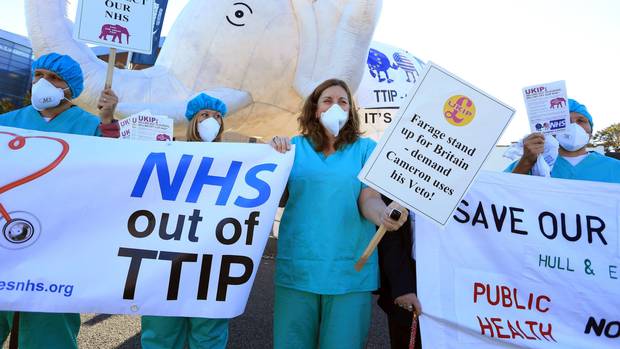 Ttip brought out health campaigners who were against the partnership