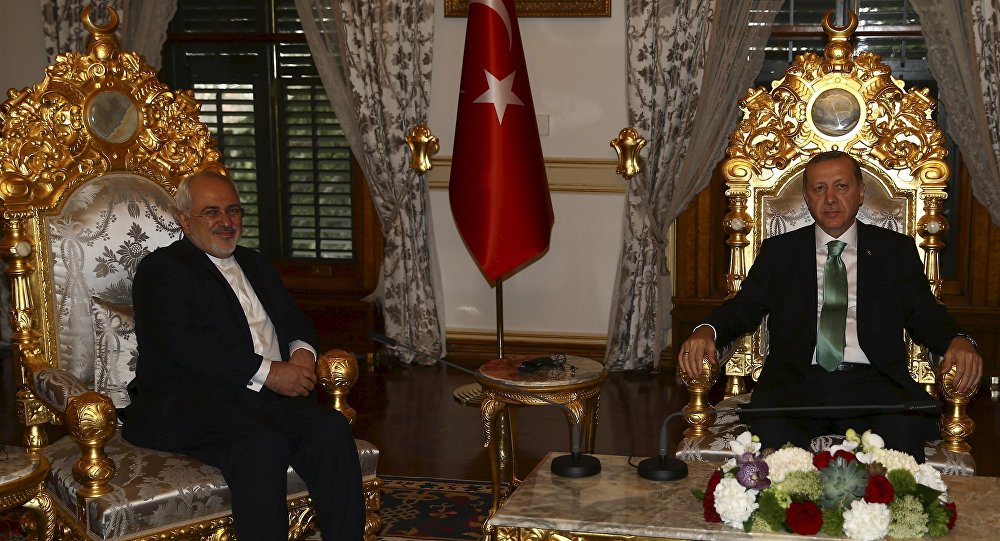 Turkey's President Tayyip Erdogan meets with Iran's Foreign Minister Mohammad Javad Zarif in Istanbul Turkey