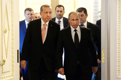 Recep Erdogan and Vladimir Putin