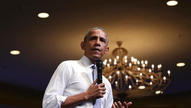 U.S. President Barack Obama speaks at a Young African Leaders Initiative town hall in Washington U.S