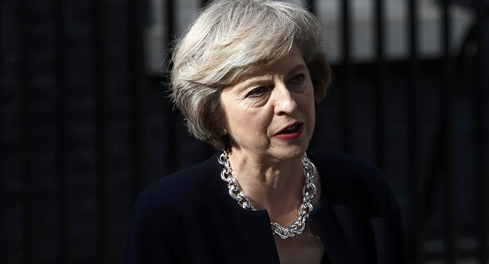 Britain's Prime Minister Theresa May speaks outside number 10 Downing Street in central London