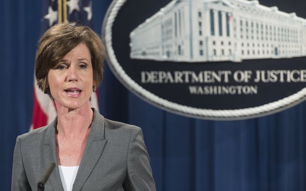 US Deputy Attorney General Sally Yates