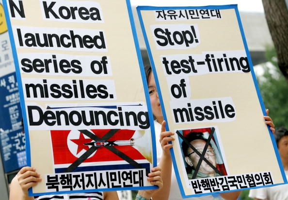 North Korea fired a ballistic missile off Japanese waters following South Korea's plan to deploy American anti-missile system