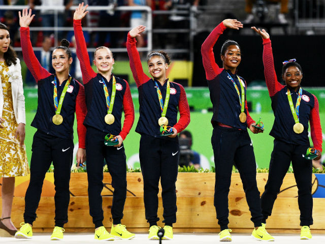 U.S. women defend gymnastics gold