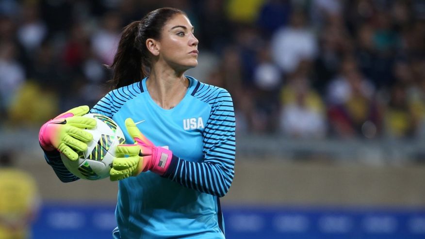 United States goalkeeper Hope Solo takes the ball during a women's Olympic football tournament match against New Zealand at the Mineirao stadium in Belo Horizonte Brazil Wednesday Aug. 3 2016