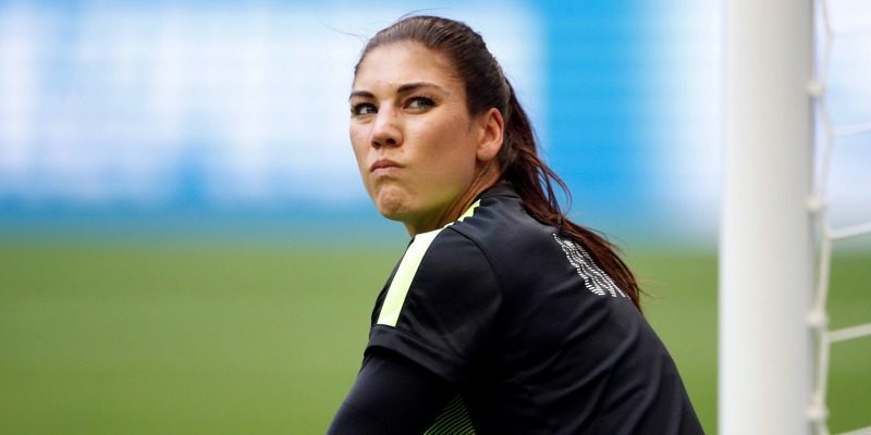 United States goalkeeper Hope Solo warms up prior to the final of the FIFA 2015 Women's World Cup against Japan at BC Place Stadium