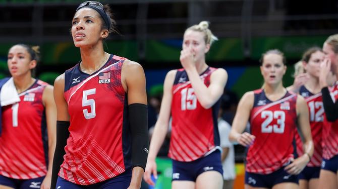 USA Volleyball reacts to stunning loss to Serbia in semifinal.                     USATSI