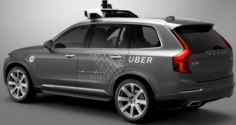 Uber’s modified Volvo XC90 sport-utility vehicle