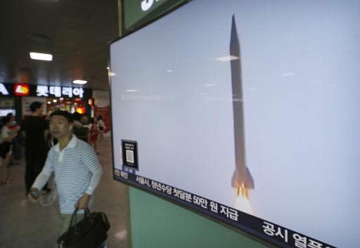 North Korea Fires Mid-range Missile toward Waters Near Japan