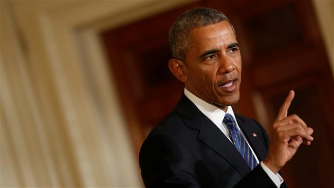 President Barack Obama answers a question as he and Singapore's Prime Minister Lee Hsien Loong hold a joint news conference at the White House in Washington