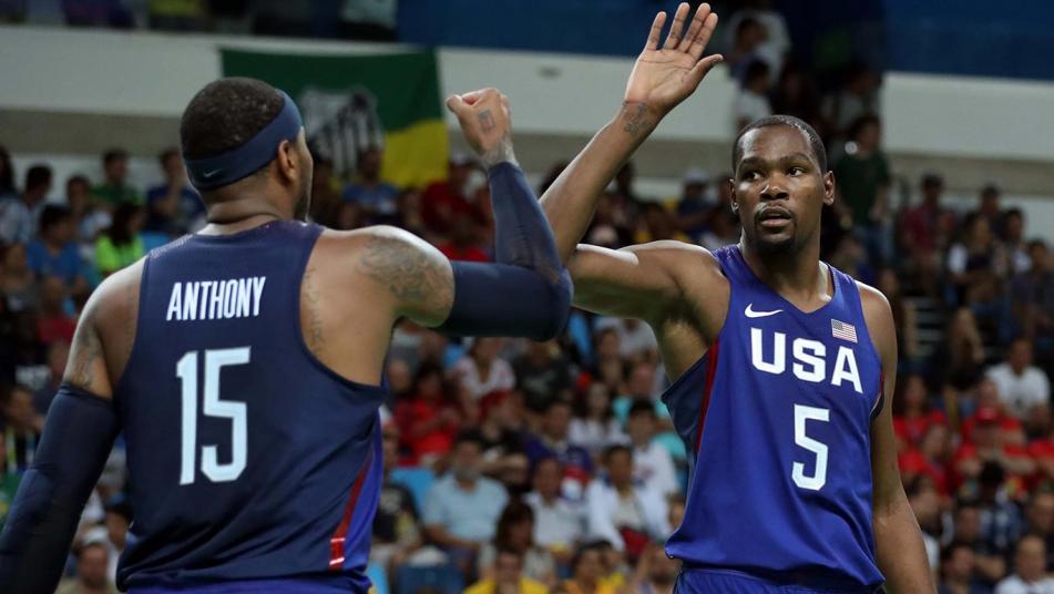 Carmelo Anthony and Kevin Durant