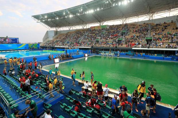 Rio closes green pool after it began to smell like 'farts'