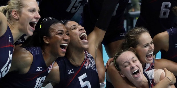 An unhappy reminder for NBC's volleyball analyst at Olympics