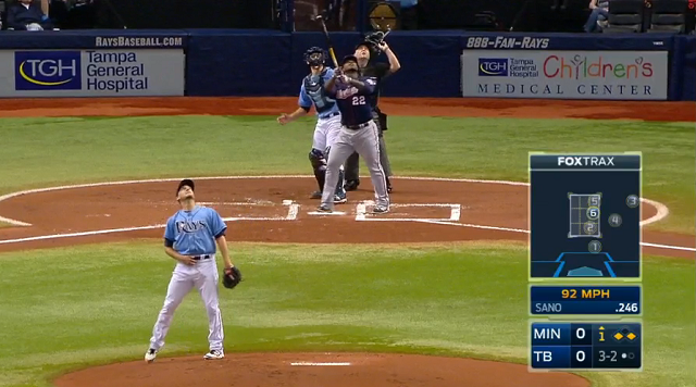 VIDEO Miguel Sano flyball hits the roof at Tropicana Field		Posted by	Matt Lichtenstadter