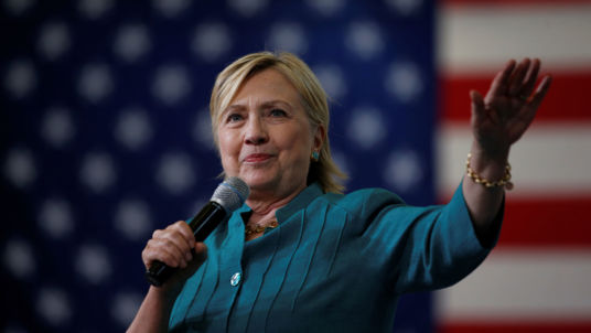 Democratic presidential candidate Hillary Clinton campaigns in Iowa