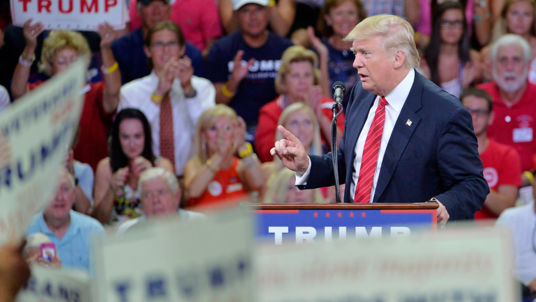 Donald Trump spoke at a rally in Wilmington North Carolina