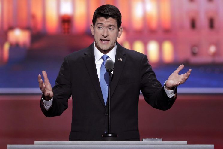 Paul Ryan of Wisconsin on the second day of the Republican National Convention