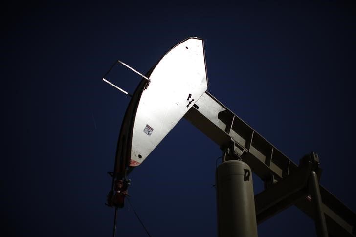 A pumpjack drills for oil in the Monterey Shale