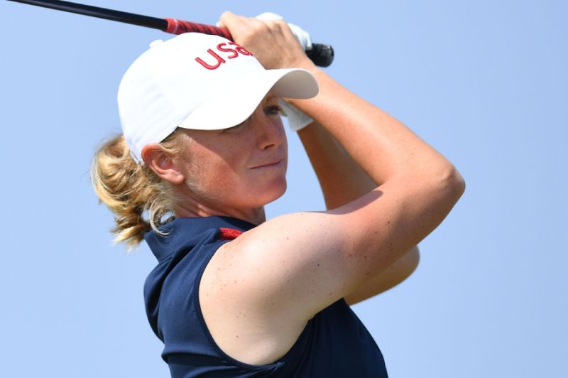 USA's Stacy Lewis competes during the Rio Olympic Games