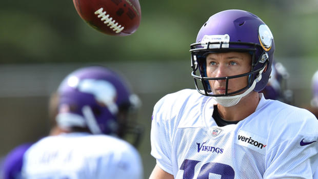 Storms, skirmishes highlight a chippy afternoon at Vikings camp