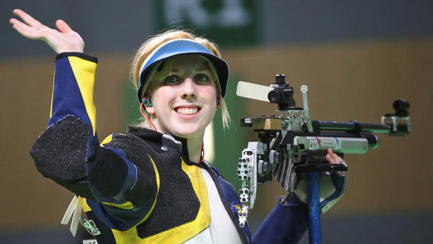 Virginia Thrasher won the Gold Medeal in the 10m air rifle event at Olympic Shooting Centre