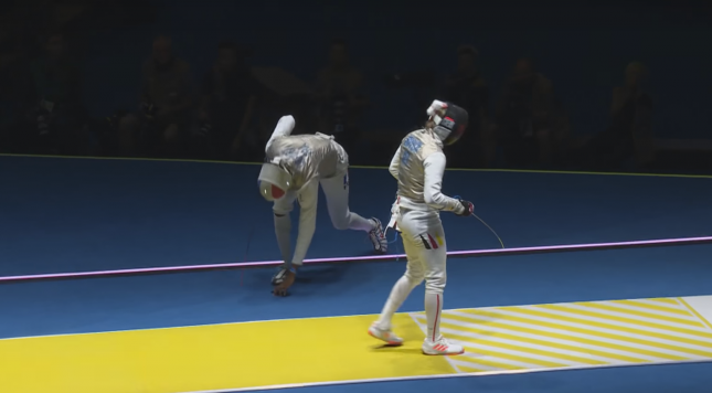 WATCH French fencer’s cell phone falls out of his pocket during competition		Posted by	Ben Sieck