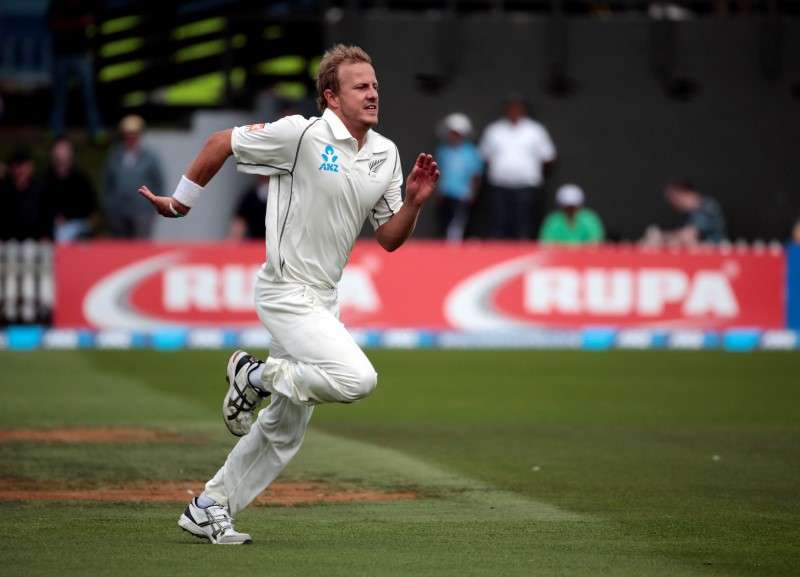 New Zealand's Neil Wagner chases the ball against India during the first innings on day two of the second international test cricket match at the Basin Reserve in Wellington