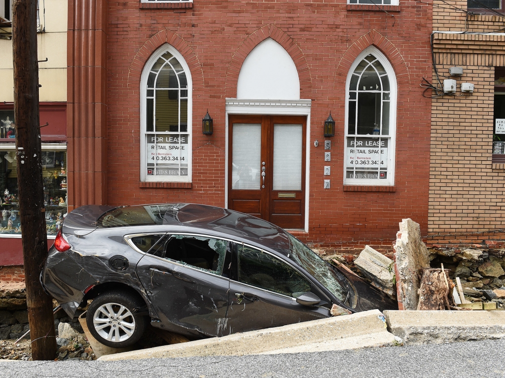 Historic Flash Floods And Storms Turn Maryland Roads Into Rivers