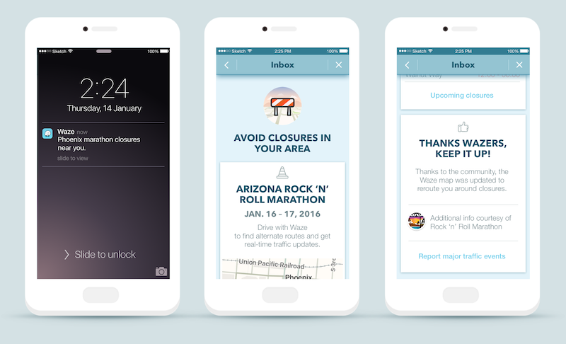 Waze partners with marathons and other events to route you around road closures