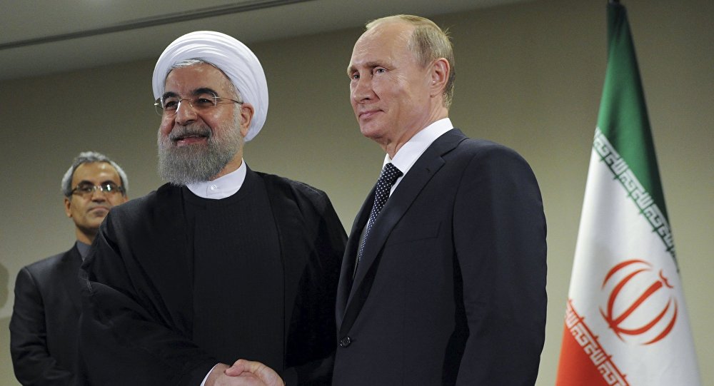 Russia's President Vladimir Putin meets with Iran's President Hassan Rouhani on the sidelines of the United Nations General Assembly in New York