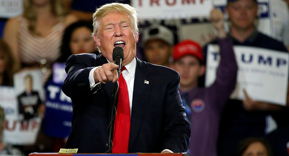 Republican U.S. presidential candidate Donald Trump holds a rally with supporters in Albuquerque New Mexico U.S