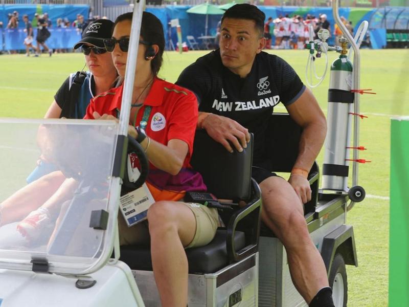 Williams was injured during New Zealand's shock opening 14-12 defeat to Japan in Pool C of the men's rugby sevens competition on Tuesday