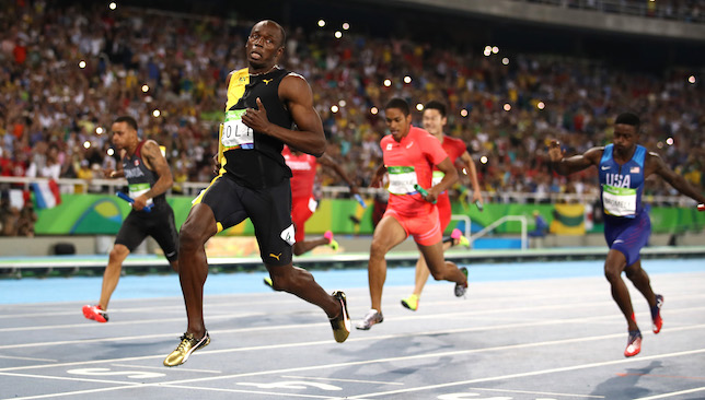 Winning gold again Usain Bolt