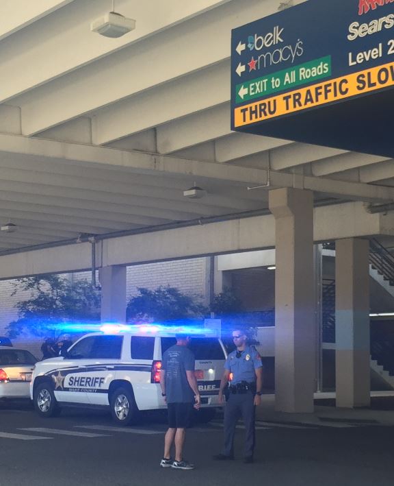 An incident was reported around 2:30 p.m. near the food court inside the mall. A witness told CBS North Carolina's Amy Cutler that she heard gunshots fired