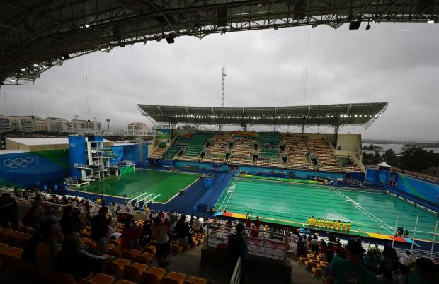 Gray skies and green water at the Rio de Janeiro Games