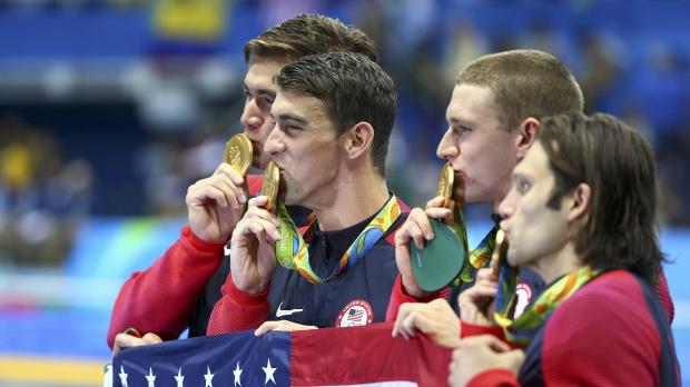 The USA quickly made it 1,001 with the men's 100m medley relay swimming team placing first