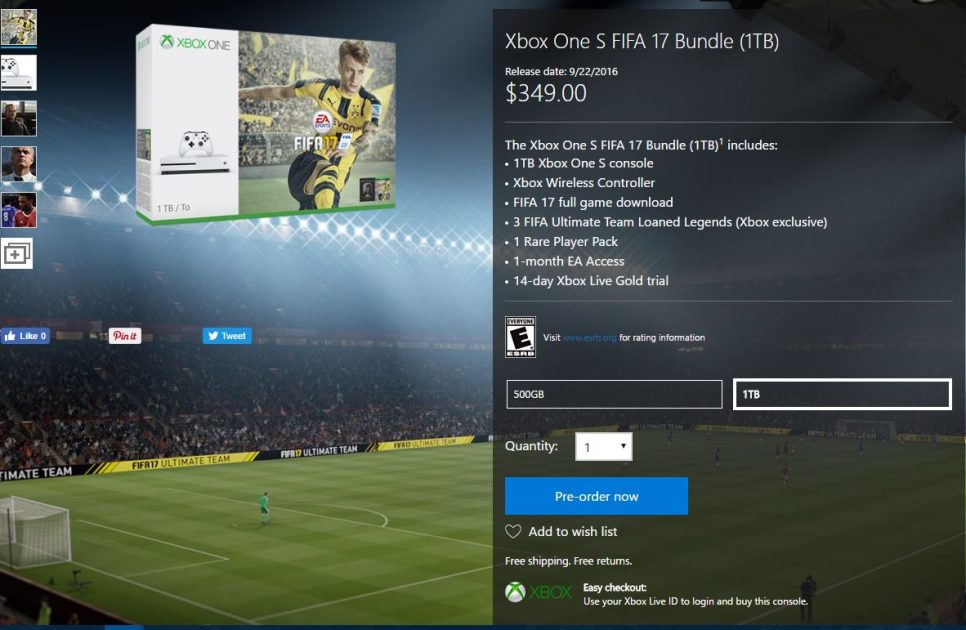 Xbox-One-S-FIFA-BUndle-966x630 Microsoft announces FIFA 17 Xbox One S bundle at gamescom