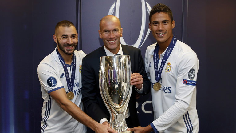 Zinedine Zidane guided Real Madrid to a win in the Super Cup on Tuesday