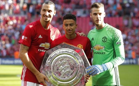 Zlatan Ibrahimovic was 'super happy&#039 after Manchester United won the Community Shield yesterday