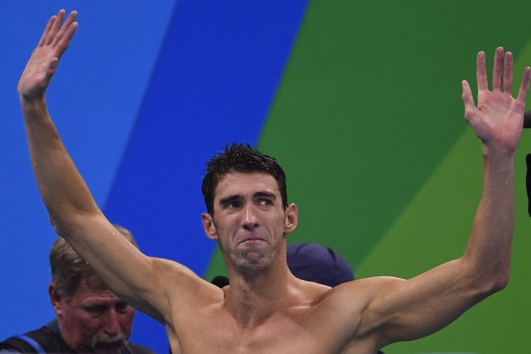 23 and out Michael Phelps in tearful celebration after winning 23rd career gold in Men's swimming 4 x 100m Medley Relay Final