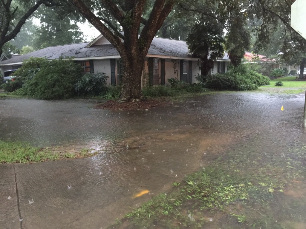 Heavy rains drenched parts of southeast Louisiana and southern Mississippi Friday causing dangerous floods that killed at least two people cut off an entire town shut down highways and prompted numerous rescues