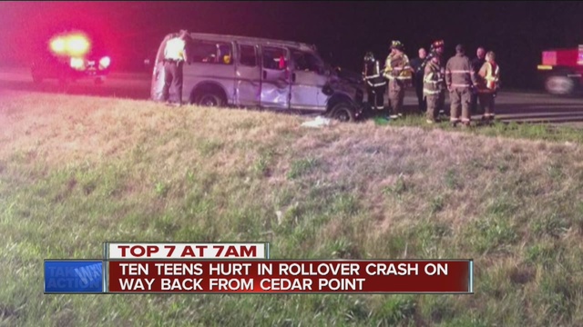 10 teens injured in rollover crash in Ohio                      WXYZ