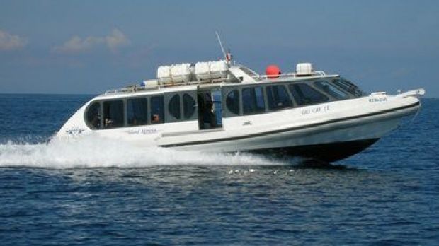 A Gili Cat fast boat similar to the one on which there was an explosion on Thursday