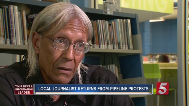 A Native American journalist just came back from Antioch after he covered the pipeline protests in North Dakota.                      WTVF