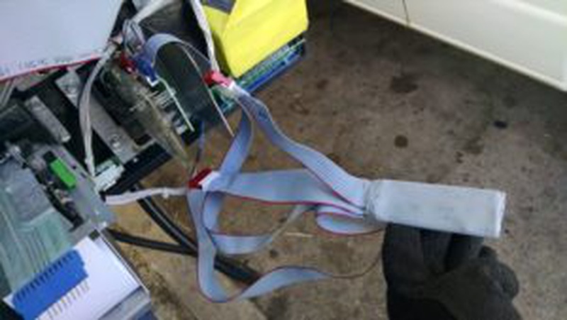 A credit card skimmer