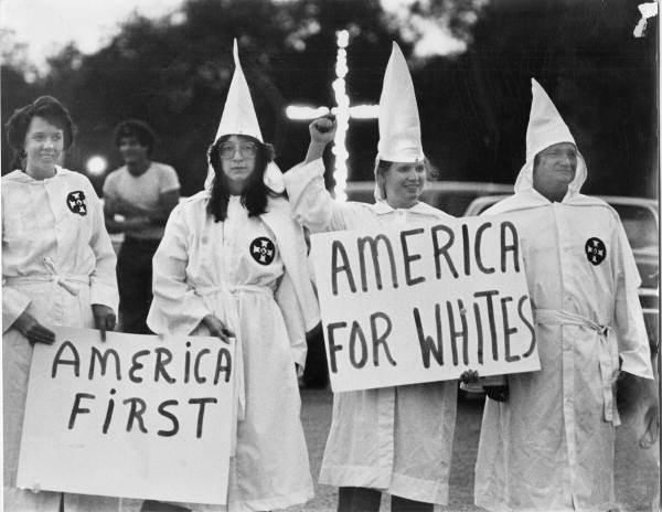 America First says the Klan. Trump shouts the same thing