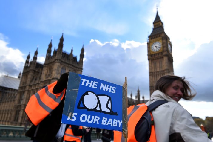 A protester during a demonstration by doctors in London in April 2016 | Ben Stansall  AFP via Getty Images