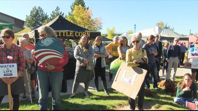 A rally was held Tuesday in Depot Park