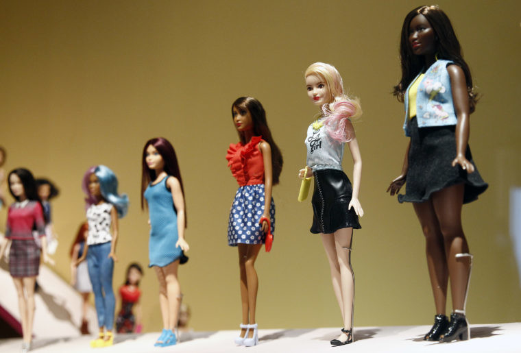 A selection of Barbie dolls