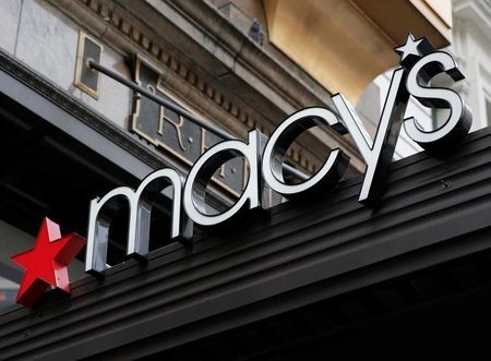 A sign that marks the Macy's store is seen at the Herald Square location in New York